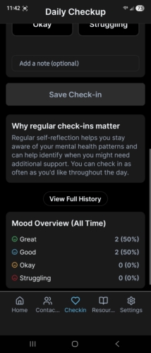 Project 24SEVEN APP Daily Checkup 3 of 3 screenshot